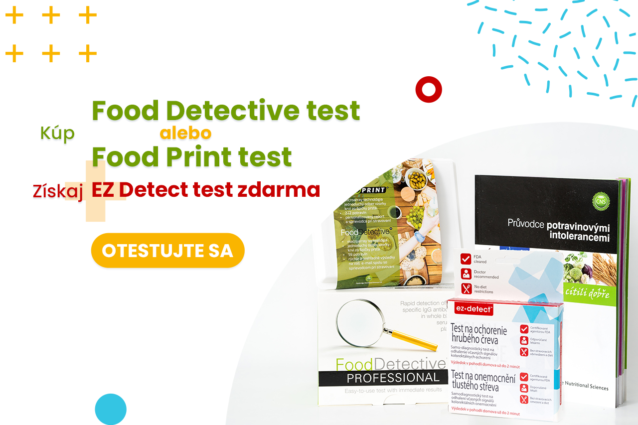 Promo akcia predĺžená: S kúpou testu na potravinovú intoleranciu získate test na ochorenie čriev EZ Detect zdarma 